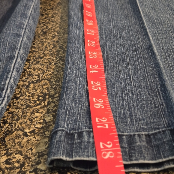 Vintage Alfred Dunner Classic Pullon Women's 10 Denim Blue Jeans Flat Front - Picture 15 of 16